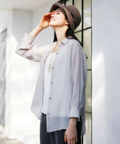 TRANS WORK / トランスワーク シャツ・ブラウス | 【ウォッシャブル】グレーンシアーサテン