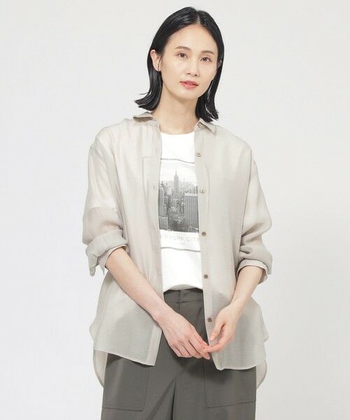 TRANS WORK / トランスワーク シャツ・ブラウス | 【ウォッシャブル】グレーンシアーサテン | 詳細12