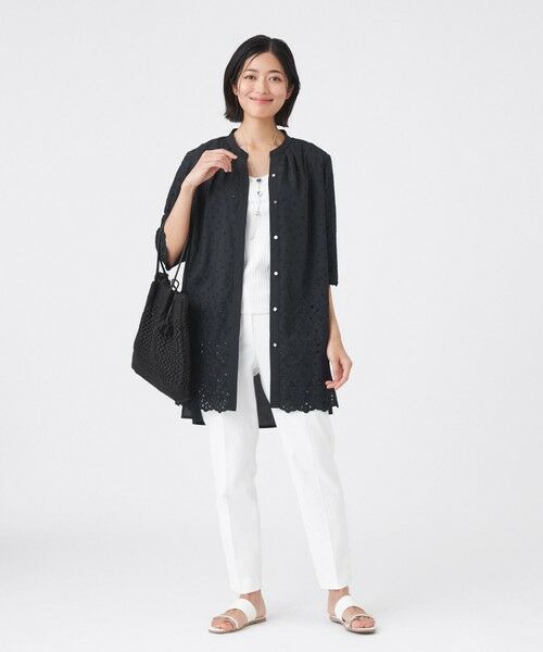 TRANS WORK / トランスワーク シャツ・ブラウス | 【ウォッシャブル】カットワークレースコンビ | 詳細4