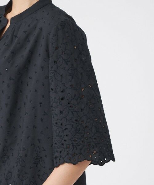 TRANS WORK / トランスワーク シャツ・ブラウス | 【ウォッシャブル】カットワークレースコンビ | 詳細8