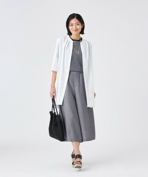 TRANS WORK / トランスワーク シャツ・ブラウス | 【ウォッシャブル】カットワークレースコンビ | 詳細2