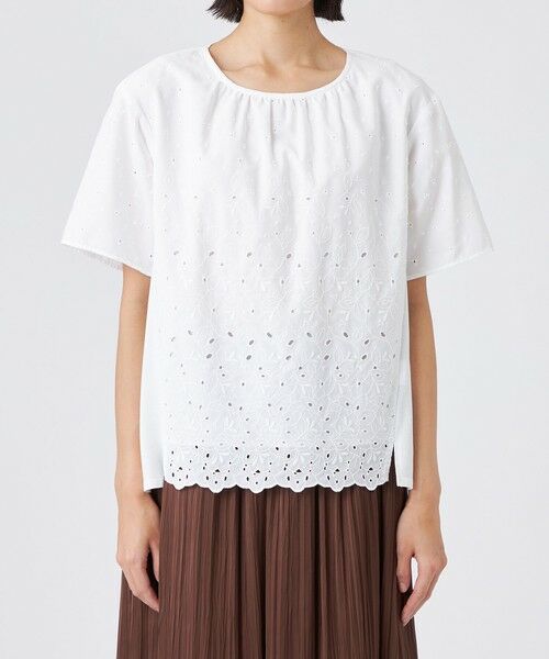 TRANS WORK / トランスワーク カットソー | 【ウォッシャブル】カットワークレースコンビ | 詳細5