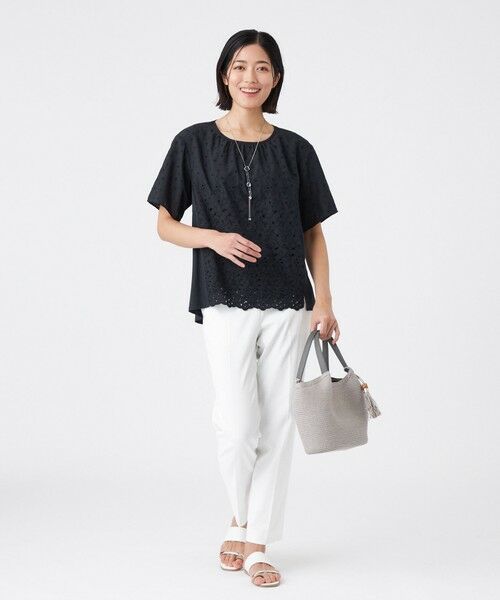 TRANS WORK / トランスワーク カットソー | 【ウォッシャブル】カットワークレースコンビ | 詳細2