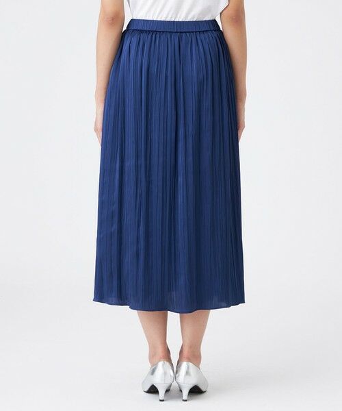 TRANS WORK / トランスワーク ロング・マキシ丈スカート | 【ウォッシャブル】プリーツ調バックサテンスカート | 詳細9