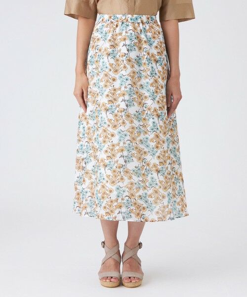 TRANS WORK / トランスワーク ロング・マキシ丈スカート | 【ウォッシャブル】フラワープリントスカート | 詳細4