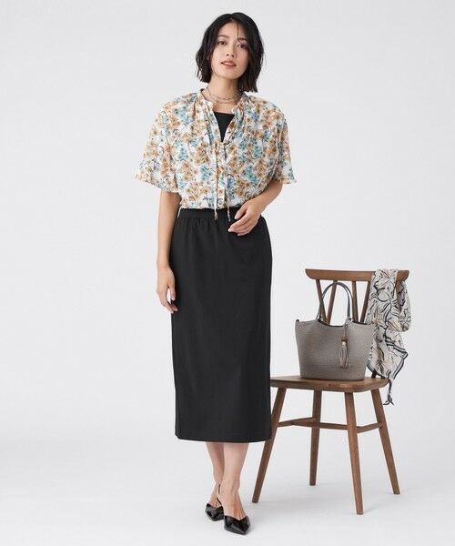 TRANS WORK / トランスワーク ロング・マキシ丈スカート | 【接触冷感・UV】クールハイテンションスカート | 詳細1