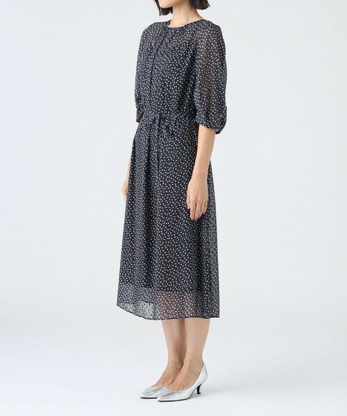 TRANS WORK / トランスワーク ロング・マキシ丈ワンピース | 【ウォッシャブル】ドットクレープワンピース | 詳細4