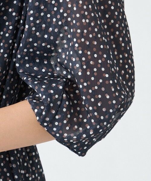TRANS WORK / トランスワーク ロング・マキシ丈ワンピース | 【ウォッシャブル】ドットクレープワンピース | 詳細7