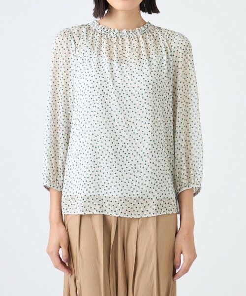 TRANS WORK / トランスワーク シャツ・ブラウス | 【ウォッシャブル】ドットクレープブラウス | 詳細3