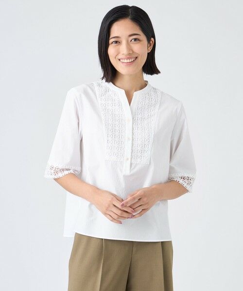 TRANS WORK/トランスワーク 【ウォッシャブル・接触冷感・UV・防シワ】ファンクションタイプライターブラウス オフホワイト1 38 TRANS WORK/トランスワーク 【ウォッシャブル・接触冷感・UV・防シワ】ファンクションタイプライターブラウス オフホワイト1 38