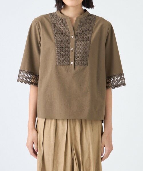 TRANS WORK / トランスワーク シャツ・ブラウス | 【ウォッシャブル・接触冷感・UV・防シワ】ファンクションタイプライターブラウス | 詳細4