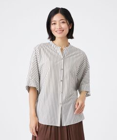 TRANS WORK / トランスワーク シャツ・ブラウス | 【ウォッシャブル】T/Cストライプ天竺シャツ