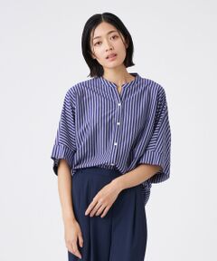 TRANS WORK / トランスワーク シャツ・ブラウス | 【ウォッシャブル】T/Cストライプ天竺シャツ