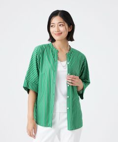 TRANS WORK / トランスワーク シャツ・ブラウス | 【ウォッシャブル】T/Cストライプ天竺シャツ