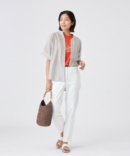 TRANS WORK / トランスワーク シャツ・ブラウス | 【ウォッシャブル】T/Cストライプ天竺シャツ | 詳細2