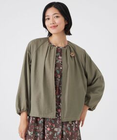 TRANS WORK / トランスワーク ノーカラージャケット | 【ウォッシャブル】シアータンブラーブルゾン