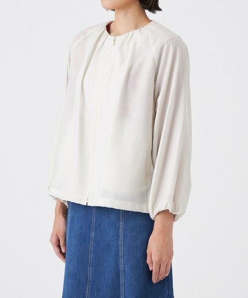 TRANS WORK / トランスワーク ノーカラージャケット | 【ウォッシャブル】シアータンブラーブルゾン | 詳細4