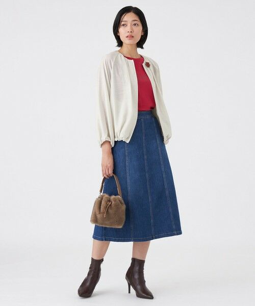 TRANS WORK / トランスワーク ノーカラージャケット | 【ウォッシャブル】シアータンブラーブルゾン | 詳細1