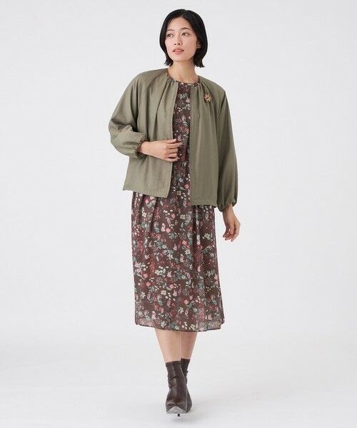 TRANS WORK / トランスワーク ノーカラージャケット | 【ウォッシャブル】シアータンブラーブルゾン | 詳細2