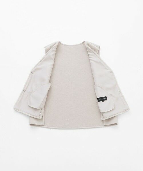 TRANS WORK / トランスワーク ノーカラージャケット | 【ウォッシャブル】シンセティックファージレ | 詳細10