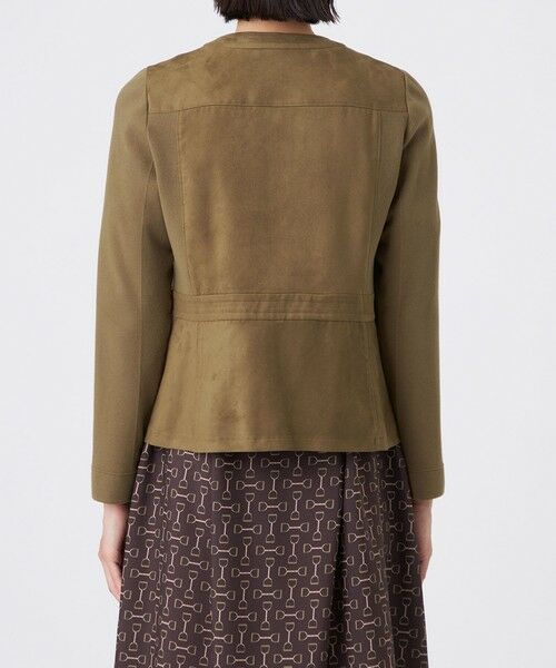 TRANS WORK / トランスワーク ノーカラージャケット | 【ウォッシャブル】ストレッチスエードジャケット | 詳細7