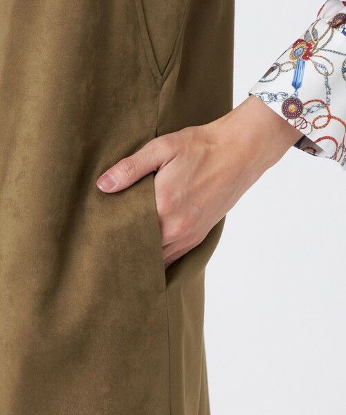 TRANS WORK / トランスワーク ノーカラージャケット | 【ウォッシャブル】ストレッチスエードジャケットジャケット | 詳細7