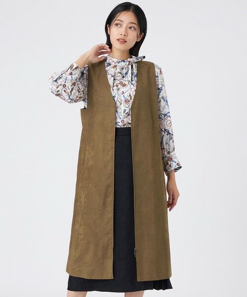 TRANS WORK/トランスワーク 【ウォッシャブル】ストレッチスエードジャケットジャケット モカ1 38 TRANS WORK/トランスワーク 【ウォッシャブル】ストレッチスエードジャケットジャケット モカ1 38