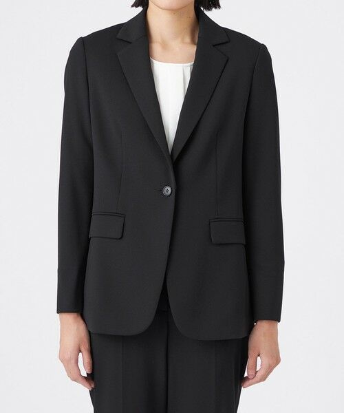 TRANS WORK / トランスワーク ノーカラージャケット | 【美シリーズ・セットアップ対応・ウォッシャブル】プレミアムジャージジャケット | 詳細3