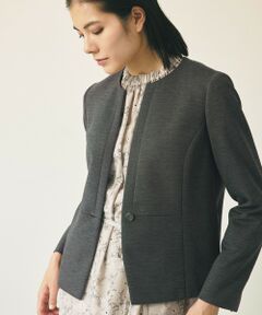 TRANS WORK / トランスワーク ノーカラージャケット | 【美シリーズ・セットアップ対応・ウォッシャブル】プレミアムジャージジャケット