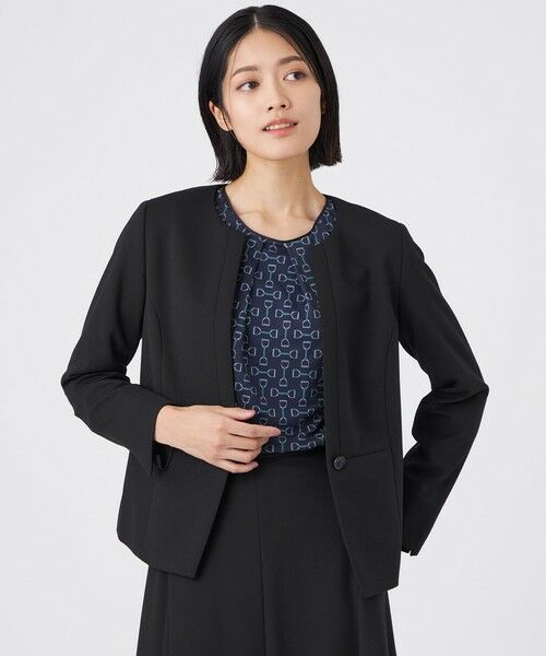 TRANS WORK/トランスワーク 【美シリーズ・セットアップ対応・ウォッシャブル】プレミアムジャージジャケット ネイビー4 40 TRANS WORK/トランスワーク 【美シリーズ・セットアップ対応・ウォッシャブル】プレミアムジャージジャケット ネイビー4 40