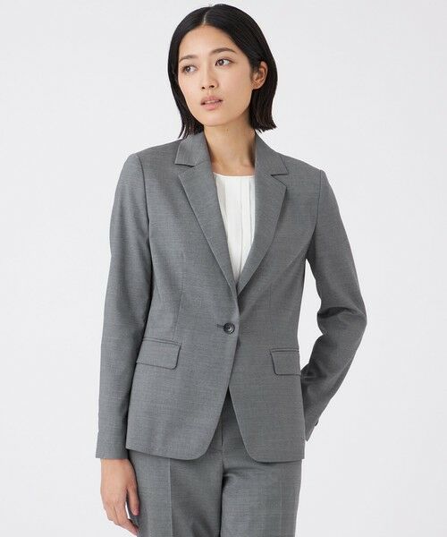 TRANS WORK/トランスワーク 【美シリーズ】パワーストレッチジャケット グレー3 36 TRANS WORK/トランスワーク 【美シリーズ】パワーストレッチジャケット グレー3 36