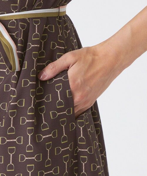 TRANS WORK / トランスワーク ロング・マキシ丈ワンピース | 【ウォッシャブル】ビットプリントデシンワンピース | 詳細8