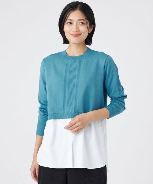 TRANS WORK / トランスワーク ニット・セーター | 【ウォッシャブル】TEXBRIDプルオーバー(ブルー5)