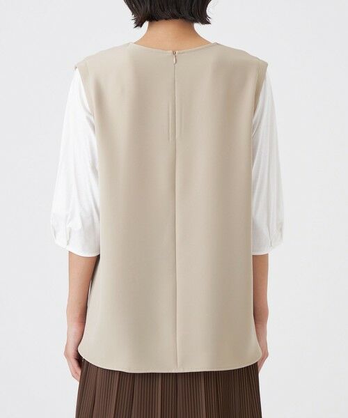 TRANS WORK / トランスワーク カットソー | 【ウォッシャブル】ドライダブルクロス×スムースコンビカットソー | 詳細5