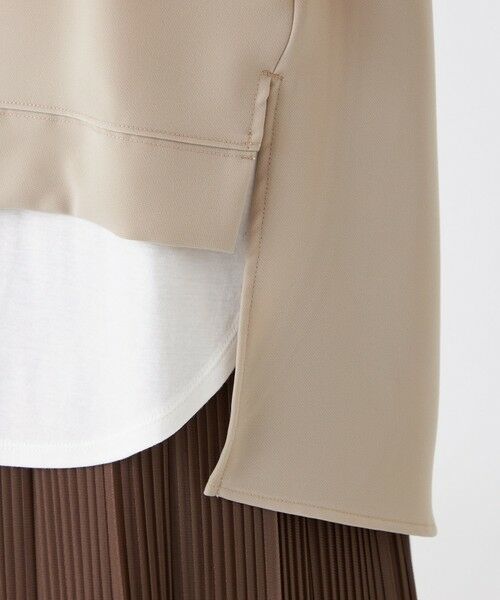 TRANS WORK / トランスワーク カットソー | 【ウォッシャブル】ドライダブルクロス×スムースコンビカットソー | 詳細8