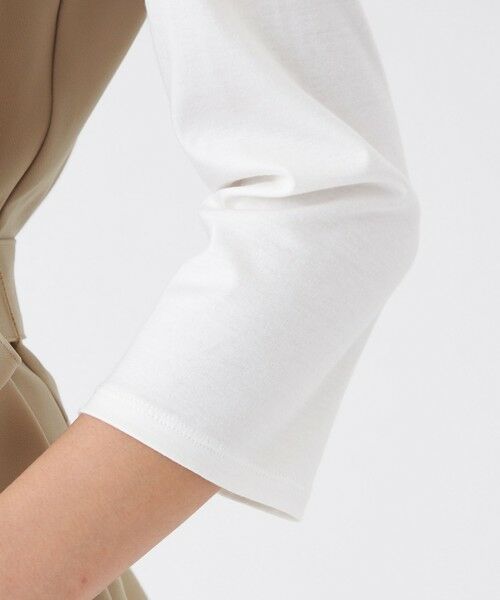 TRANS WORK / トランスワーク カットソー | 【ウォッシャブル】ドライダブルクロス×スムースコンビカットソー | 詳細7