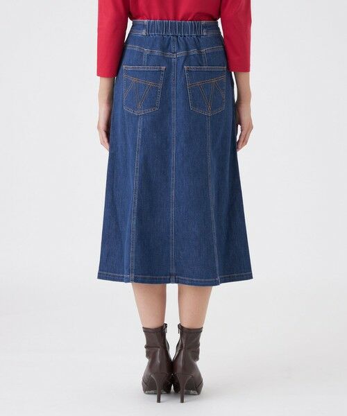TRANS WORK / トランスワーク ロング・マキシ丈スカート | 【ウォッシャブル】ストレッチデニムライトスカート | 詳細4