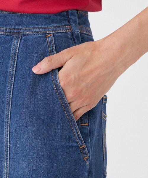 TRANS WORK / トランスワーク ロング・マキシ丈スカート | 【ウォッシャブル】ストレッチデニムライトスカート | 詳細5