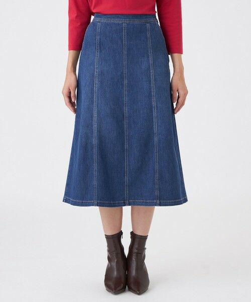 TRANS WORK / トランスワーク ロング・マキシ丈スカート | 【ウォッシャブル】ストレッチデニムライトスカート | 詳細2