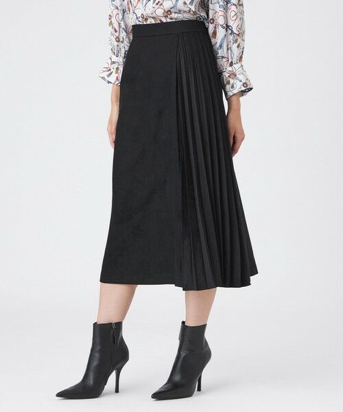 TRANS WORK/トランスワーク 【ウォッシャブル】ストレッチスエードスカート ネイビー3 38 TRANS WORK/トランスワーク 【ウォッシャブル】ストレッチスエードスカート ネイビー3 38