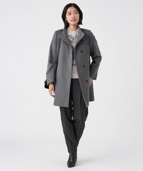 TRANS WORK / トランスワーク その他アウター | カシミヤ混メルトンウールコート | 詳細1