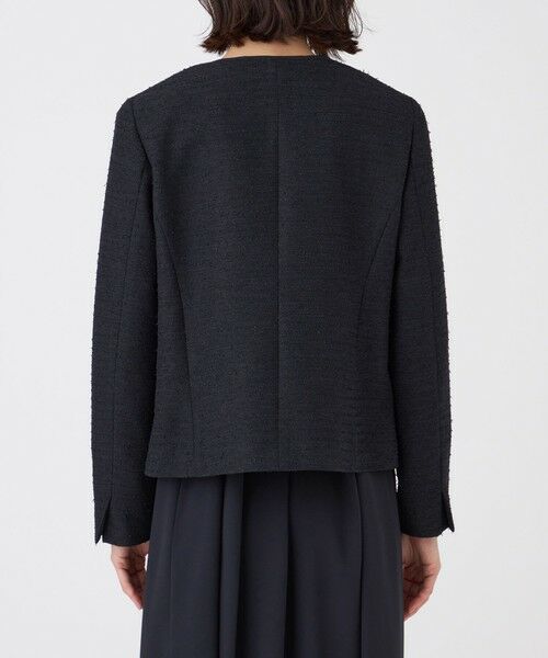 TRANS WORK / トランスワーク ノーカラージャケット | 【ウォッシャブル】ペーパーヤーンファンシージャケット | 詳細5