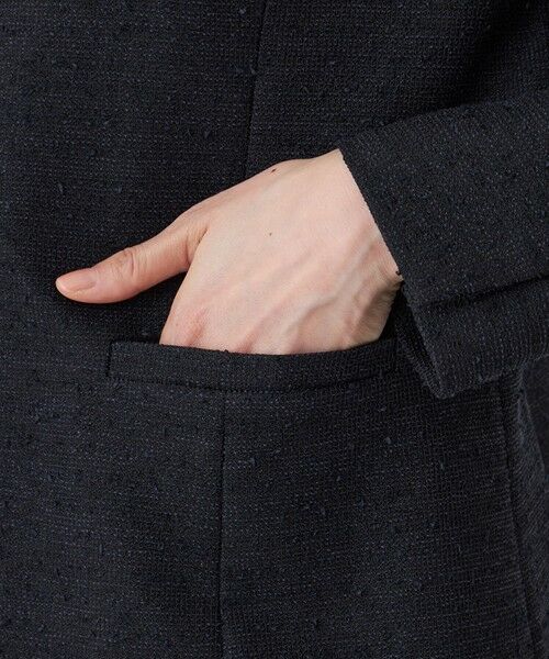 TRANS WORK / トランスワーク ノーカラージャケット | 【ウォッシャブル】ペーパーヤーンファンシージャケット | 詳細6