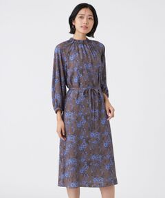 TRANS WORK / トランスワーク ロング・マキシ丈ワンピース | エッチングフラワープリント