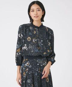 TRANS WORK / トランスワーク シャツ・ブラウス | 【ウォッシャブル】コスモ柄プリントブラウス