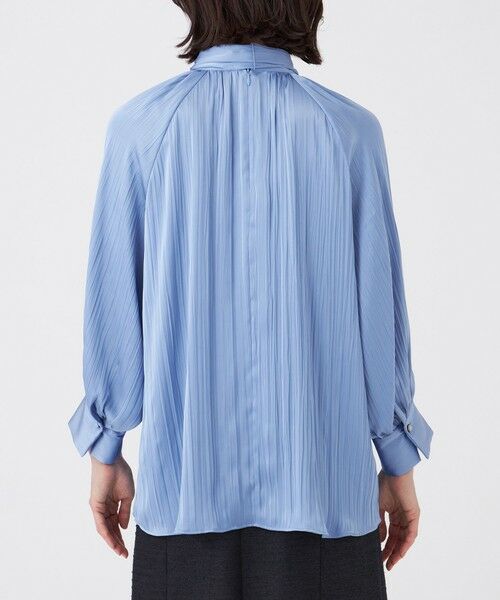 TRANS WORK / トランスワーク シャツ・ブラウス | 【ウォッシャブル】プリーツサテンブラウス | 詳細9