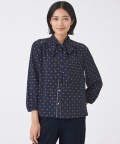 TRANS WORK / トランスワーク シャツ・ブラウス | 【ウォッシャブル】ジオメトリックプリントブラウス