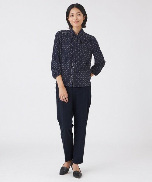 TRANS WORK / トランスワーク シャツ・ブラウス | 【ウォッシャブル】ジオメトリックプリントブラウス | 詳細5
