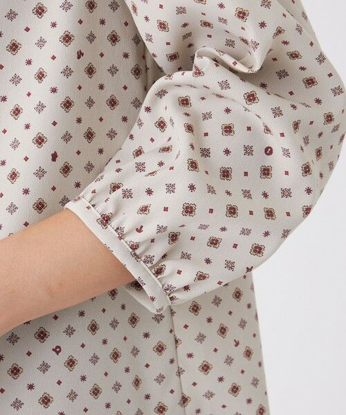 TRANS WORK / トランスワーク シャツ・ブラウス | 【ウォッシャブル】ジオメトリックプリントブラウス | 詳細10