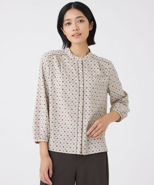 TRANS WORK / トランスワーク シャツ・ブラウス | 【ウォッシャブル】ジオメトリックプリントブラウス | 詳細2